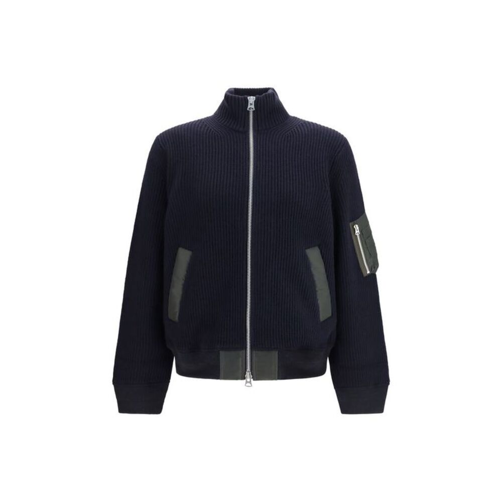 Sacai Blue Wool Oves Aries Men's Sweatshirt
